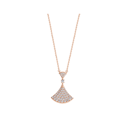 [BloomBling]DREAM NECKLACE PINK GOLD FULL DIAMOND
