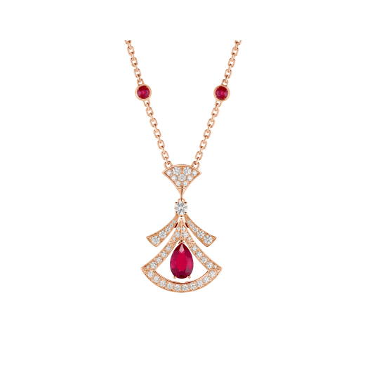 [BloomBling]DREAM NECKLACE CARNELIAN DIAMOND PINK GOLD