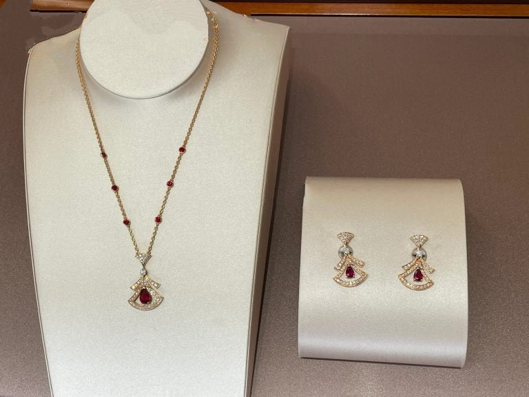 [BloomBling]DREAM NECKLACE CARNELIAN DIAMOND PINK GOLD