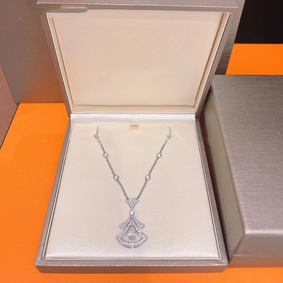 [BloomBling]DREAM NECKLACE WHITE DIAMOND SILVER