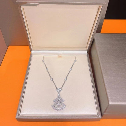 [BloomBling]DREAM NECKLACE WHITE DIAMOND SILVER