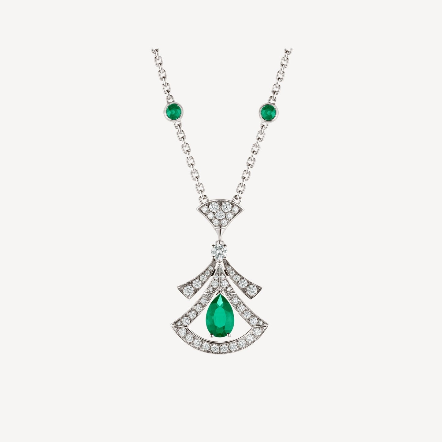 [BloomBling]DREAM NECKLACE MALACHITE DIAMOND SILVER