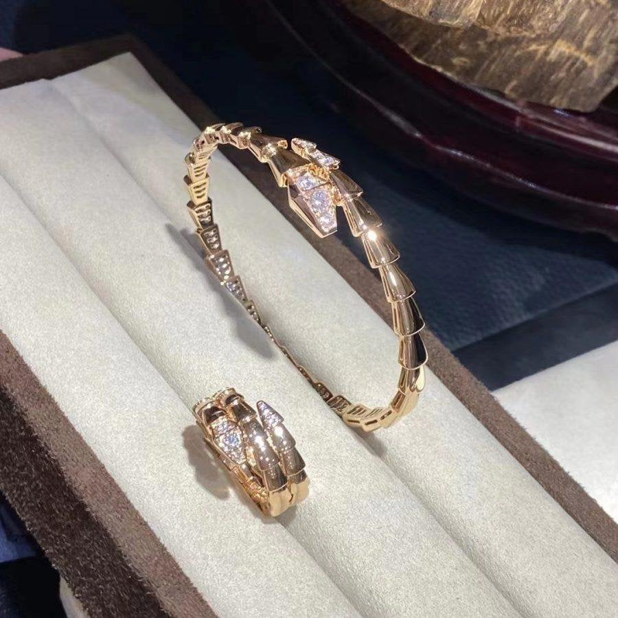 [BloomBling]SERPENTI BRACELET DIAMONDS PINK GOLD