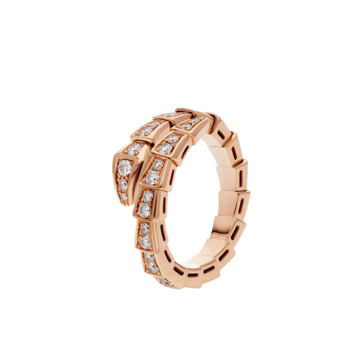 [BloomBling]SERPENTI RING PINK GOLD DIAMOND PAVED 4MM