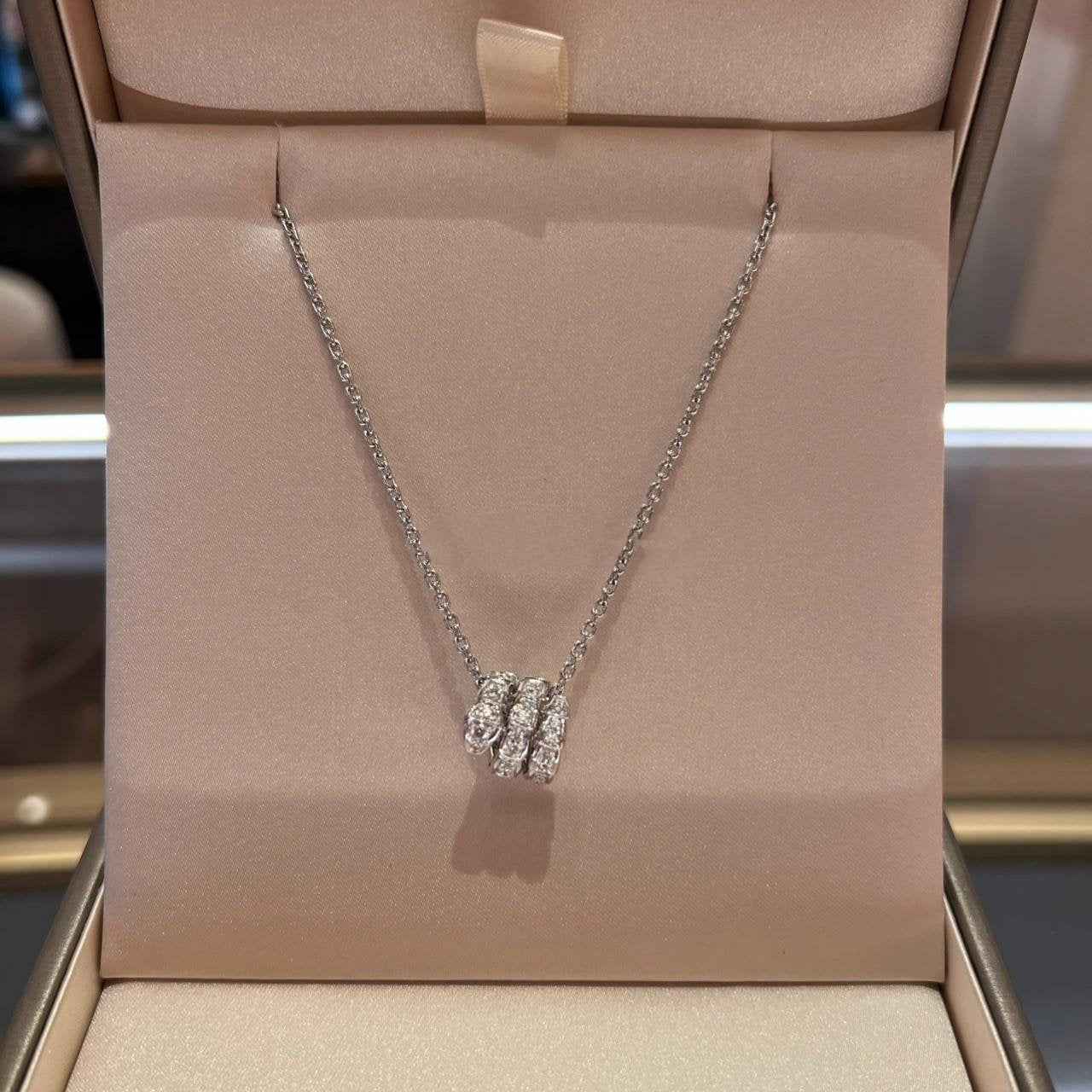 [BloomBling]SERPENTI  NECKLACE DOUBLE RING DIAMOND