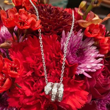 [BloomBling]SERPENTI  NECKLACE DOUBLE RING DIAMOND