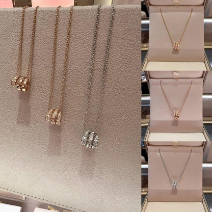 [BloomBling]SERPENTI  NECKLACE DOUBLE RING DIAMOND