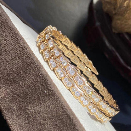 [BloomBling]SERPENTI BRACELET GOLD DIAMOND DOUBLE ROW