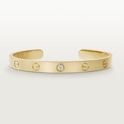 [BloomBling]LOVE BRACELET 6.1MM 1 DIAMOND OPEN CUFF