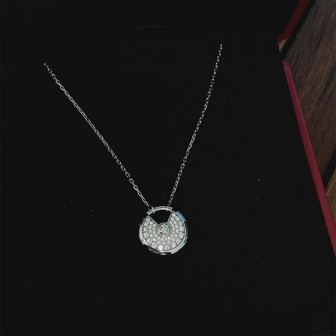 [BloomBling]AMULETTE SILVER FULL DIAMOND NECKLACE