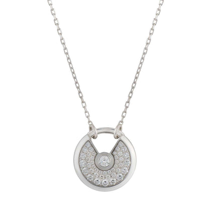 [BloomBling]AMULETTE SILVER FULL DIAMOND NECKLACE
