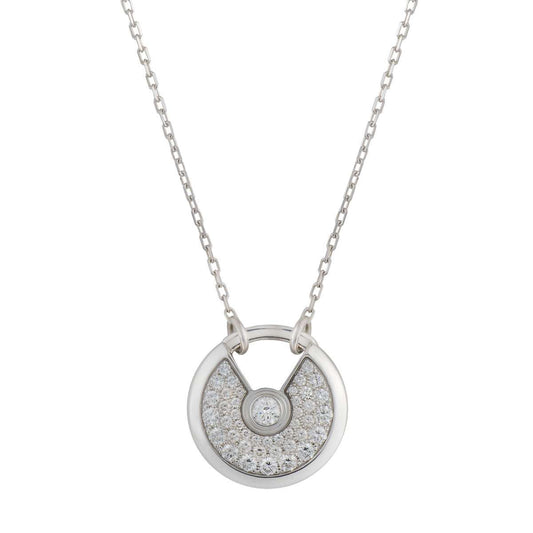 [BloomBling]AMULETTE SILVER FULL DIAMOND NECKLACE