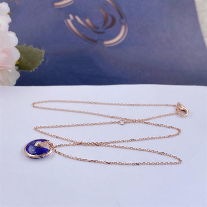 [BloomBling]AMULETTE ROSE GOLD AGATE NECKLACE