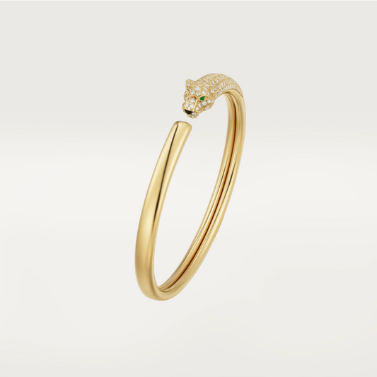 [BloomBling]PANTHERE GOLD DIAMOND OPEN BRACELET