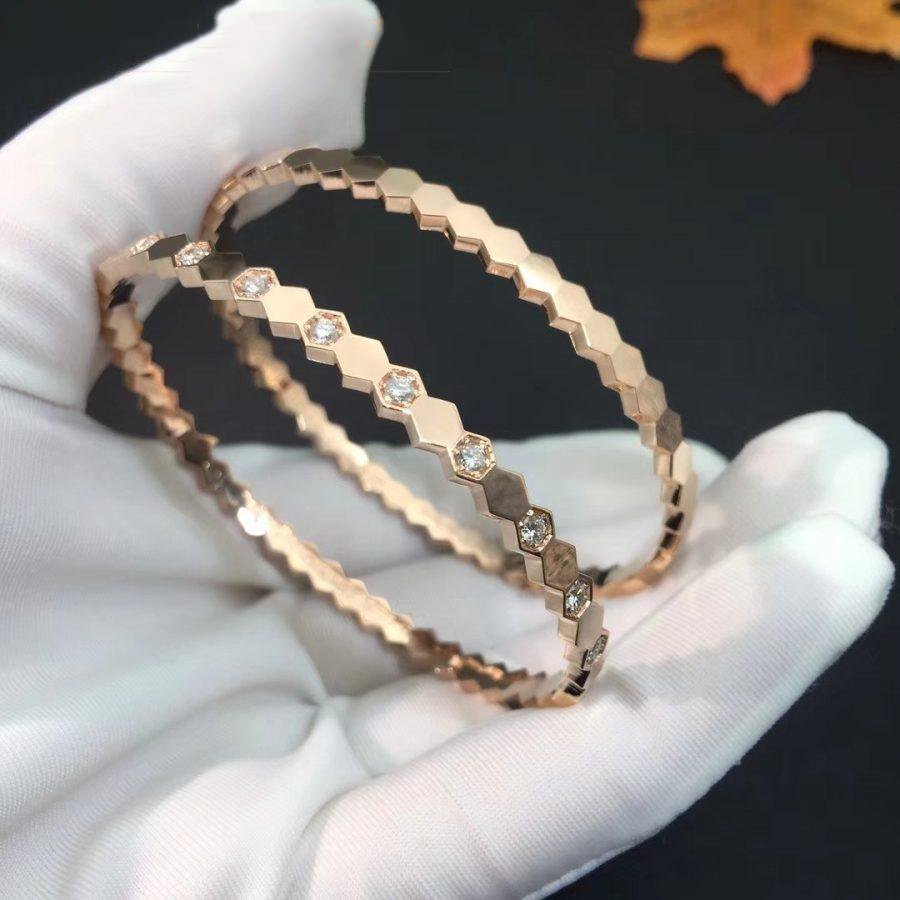 [BloomBling]BEE LOVE PINK GOLD DIAMOND BRACELET