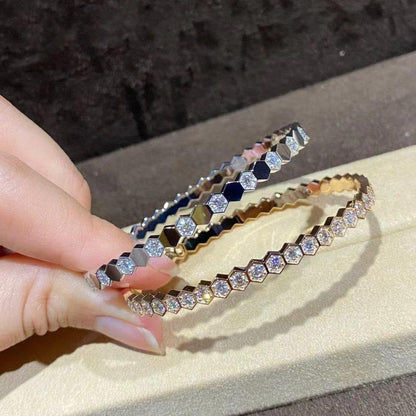 [BloomBling]BEE LOVE GOLD BRACELET FULL DIAMOND