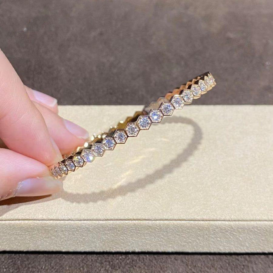 [BloomBling]BEE LOVE GOLD BRACELET FULL DIAMOND