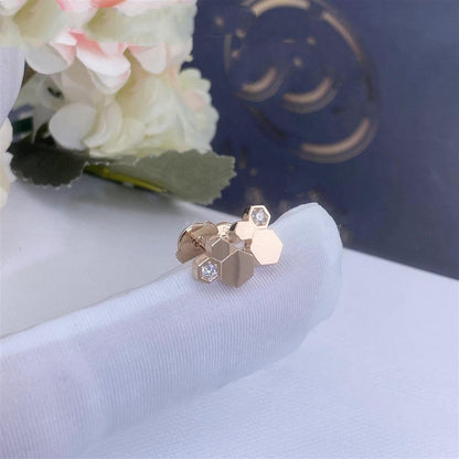 [BloomBling]BEE LOVE PINK GOLD DIAMOND EARRINGS