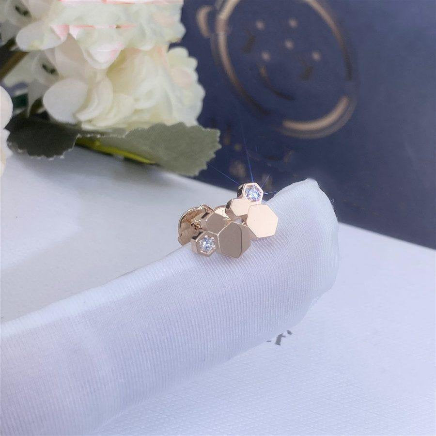 [BloomBling]BEE LOVE PINK GOLD DIAMOND EARRINGS