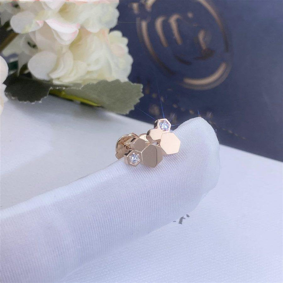 [BloomBling]BEE LOVE PINK GOLD DIAMOND EARRINGS