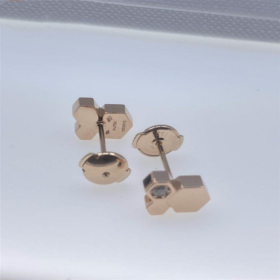 [BloomBling]BEE LOVE PINK GOLD DIAMOND EARRINGS
