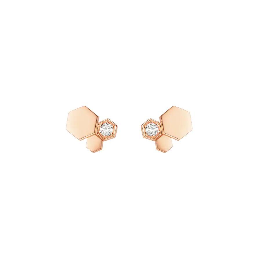 [BloomBling]BEE LOVE PINK GOLD DIAMOND EARRINGS