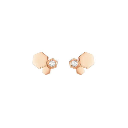 [BloomBling]BEE LOVE PINK GOLD DIAMOND EARRINGS