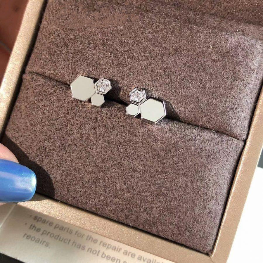 [BloomBling]BEE LOVE SILVER DIAMOND EARRINGS