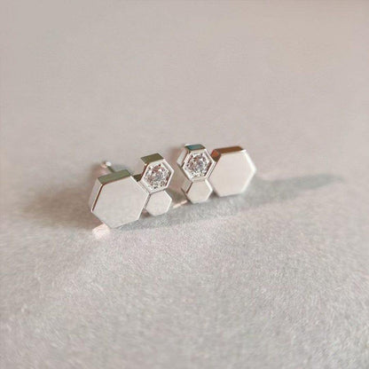 [BloomBling]BEE LOVE SILVER DIAMOND EARRINGS