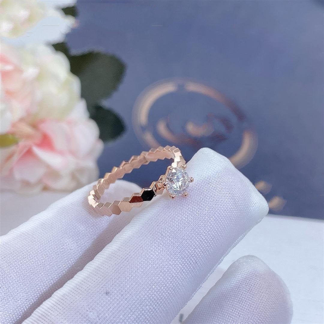 [BloomBling]BEE LOVE RING PINK GOLD 1 DIAMOND