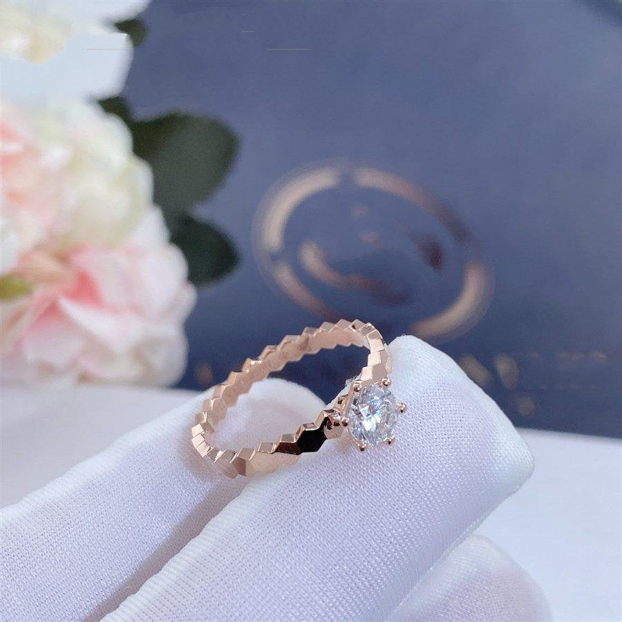 [BloomBling]BEE LOVE RING PINK GOLD 1 DIAMOND