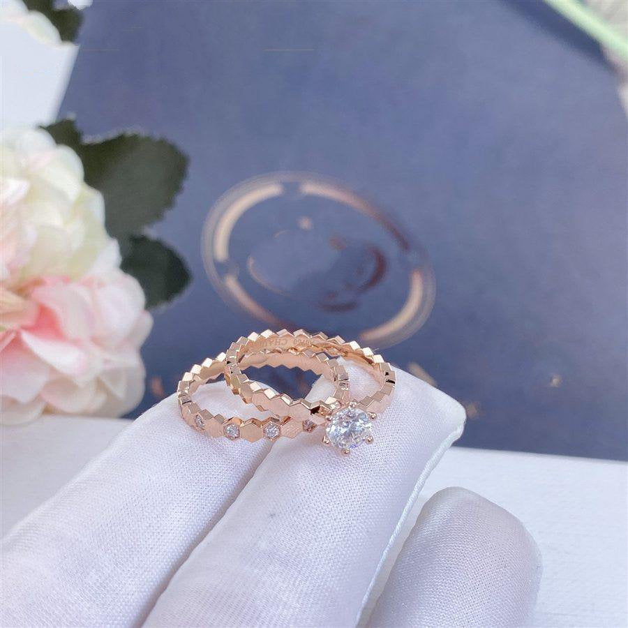 [BloomBling]BEE LOVE RING PINK GOLD 1 DIAMOND