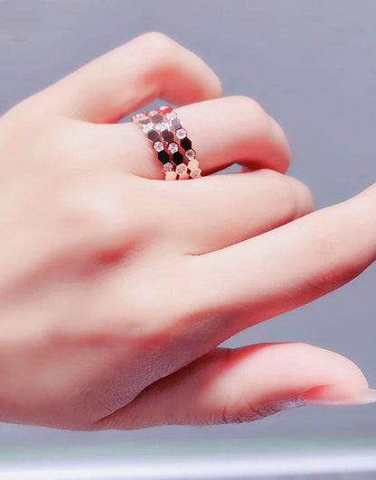 [BloomBling]BEE LOVE RING PINK GOLD DIAMOND