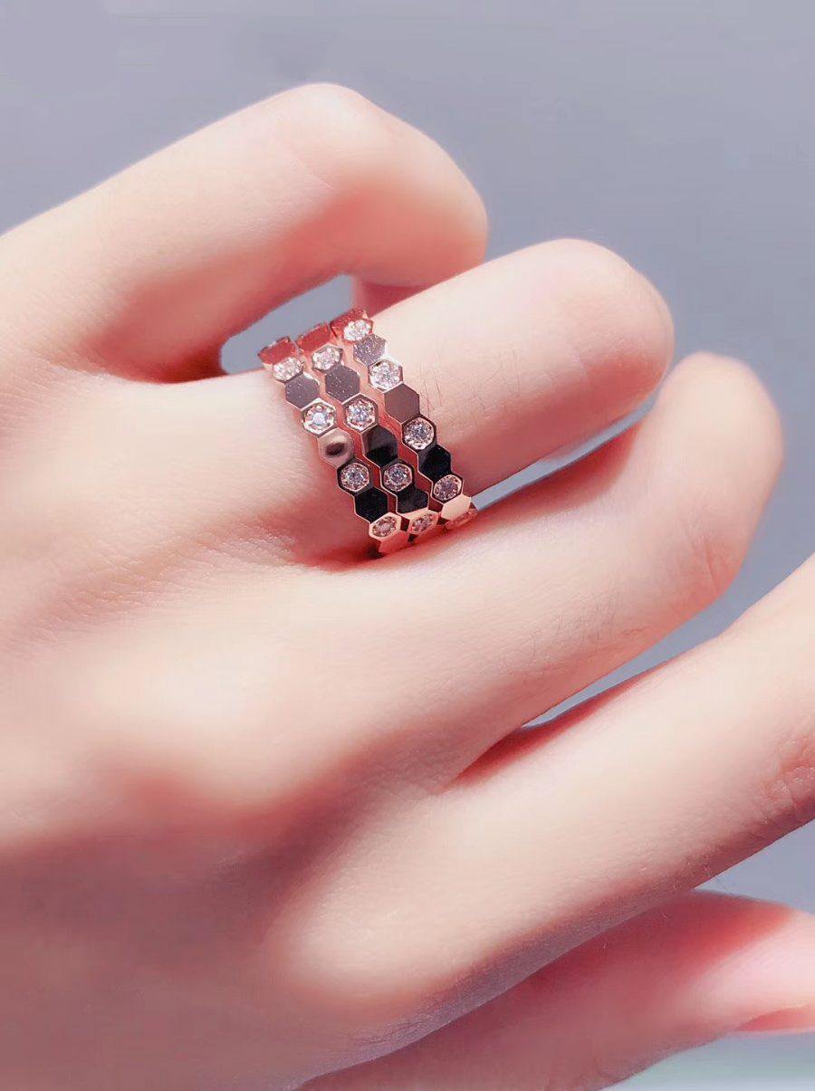 [BloomBling]BEE LOVE RING PINK GOLD DIAMOND