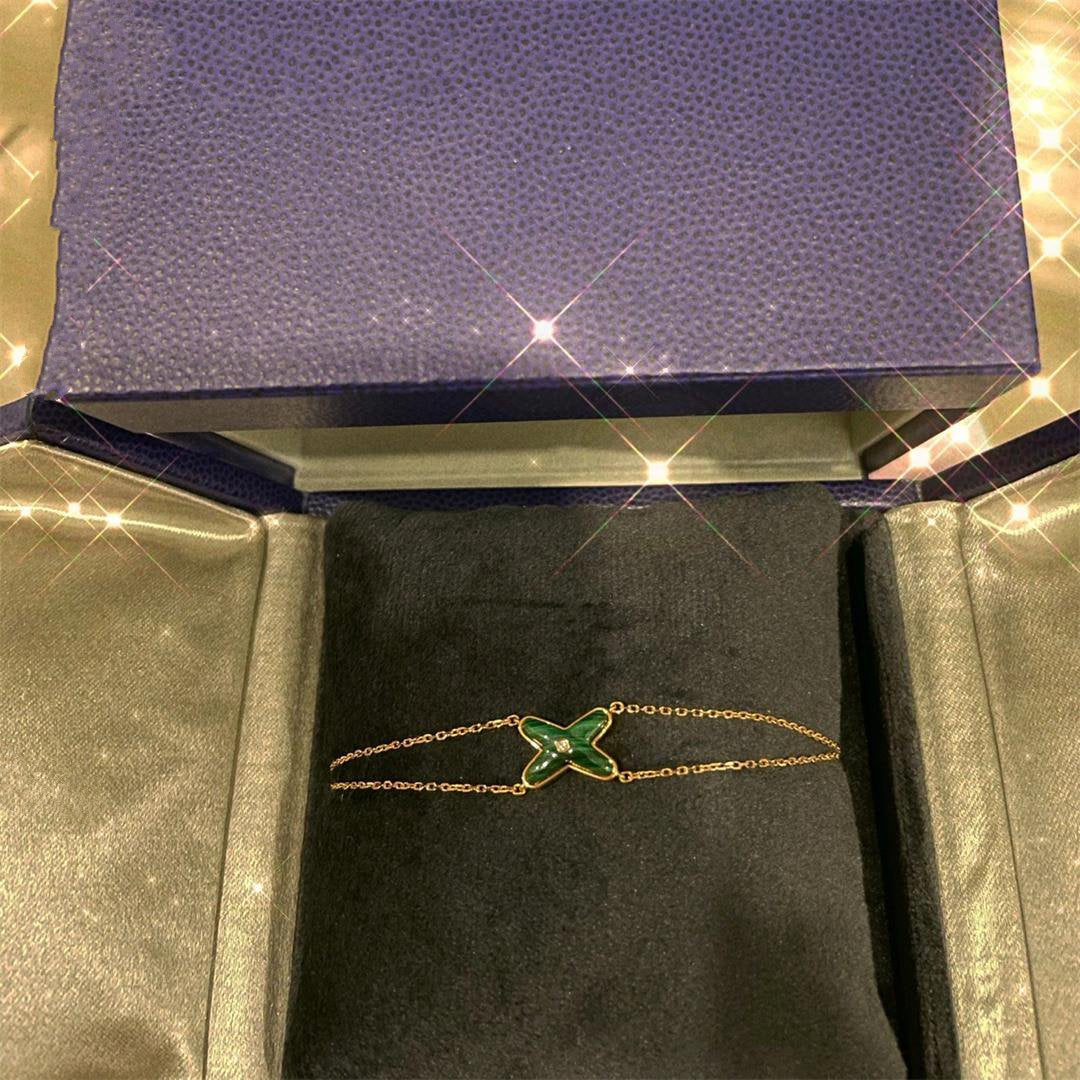 [BloomBling]JEUX BRACELET MALACHITE PINK GOLD 1 DIAMOND
