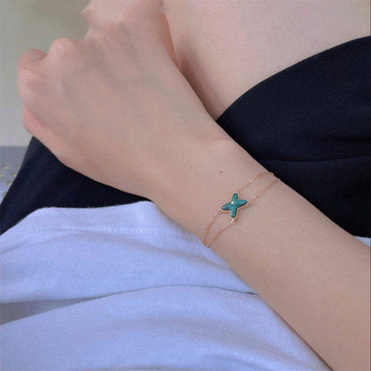 [BloomBling]JEUX BRACELET MALACHITE PINK GOLD 1 DIAMOND
