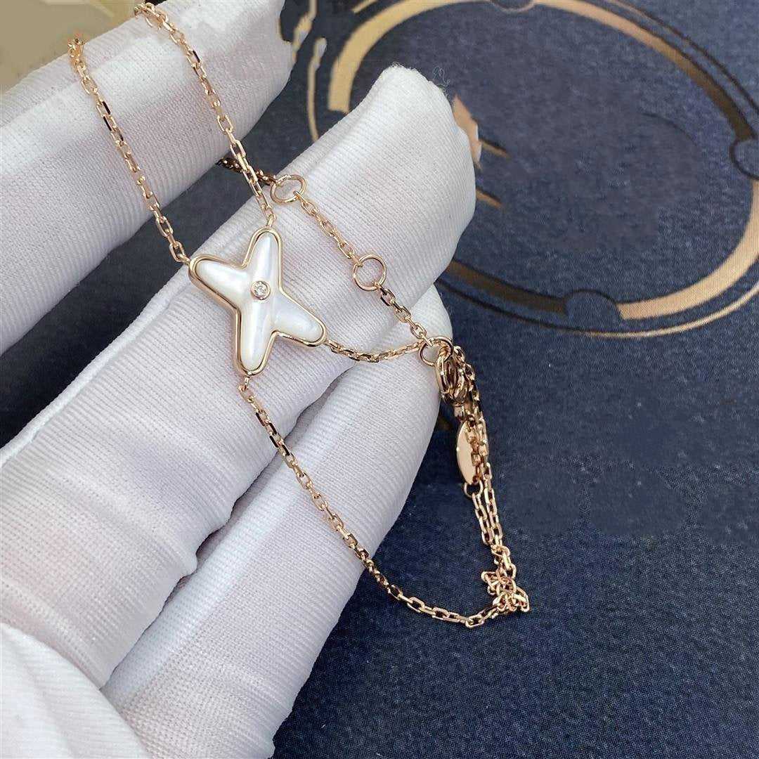 [BloomBling]JEUX BRACELET WHITE MOP PINK GOLD 1 DIAMOND