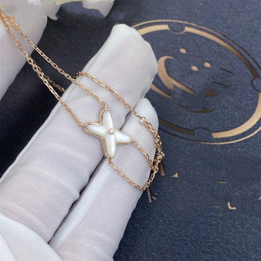 [BloomBling]JEUX BRACELET WHITE MOP PINK GOLD 1 DIAMOND