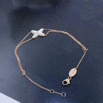 [BloomBling]JEUX BRACELET WHITE MOP PINK GOLD 1 DIAMOND