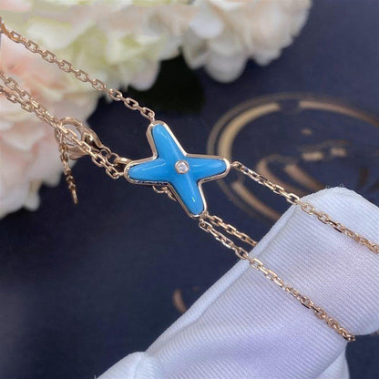 [BloomBling]JEUX BRACELET TURQUOISE PINK GOLD 1 DIAMOND