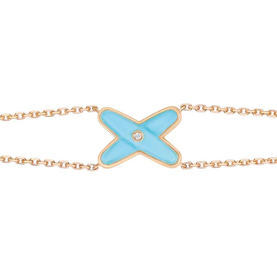 [BloomBling]JEUX BRACELET TURQUOISE PINK GOLD 1 DIAMOND