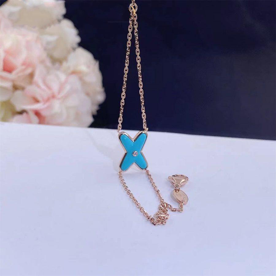 [BloomBling]JEUX BRACELET TURQUOISE PINK GOLD 1 DIAMOND