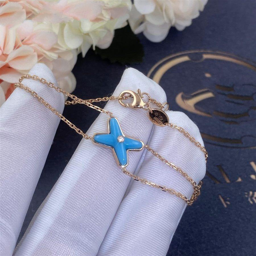 [BloomBling]JEUX BRACELET TURQUOISE PINK GOLD 1 DIAMOND