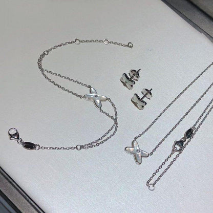 [BloomBling]JEUX BRACELET WHITE MOP SILVER 1 DIAMOND