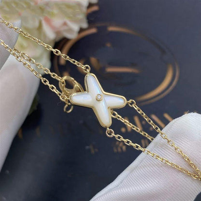 [BloomBling]JEUX BRACELET WHITE MOP GOLD 1 DIAMOND