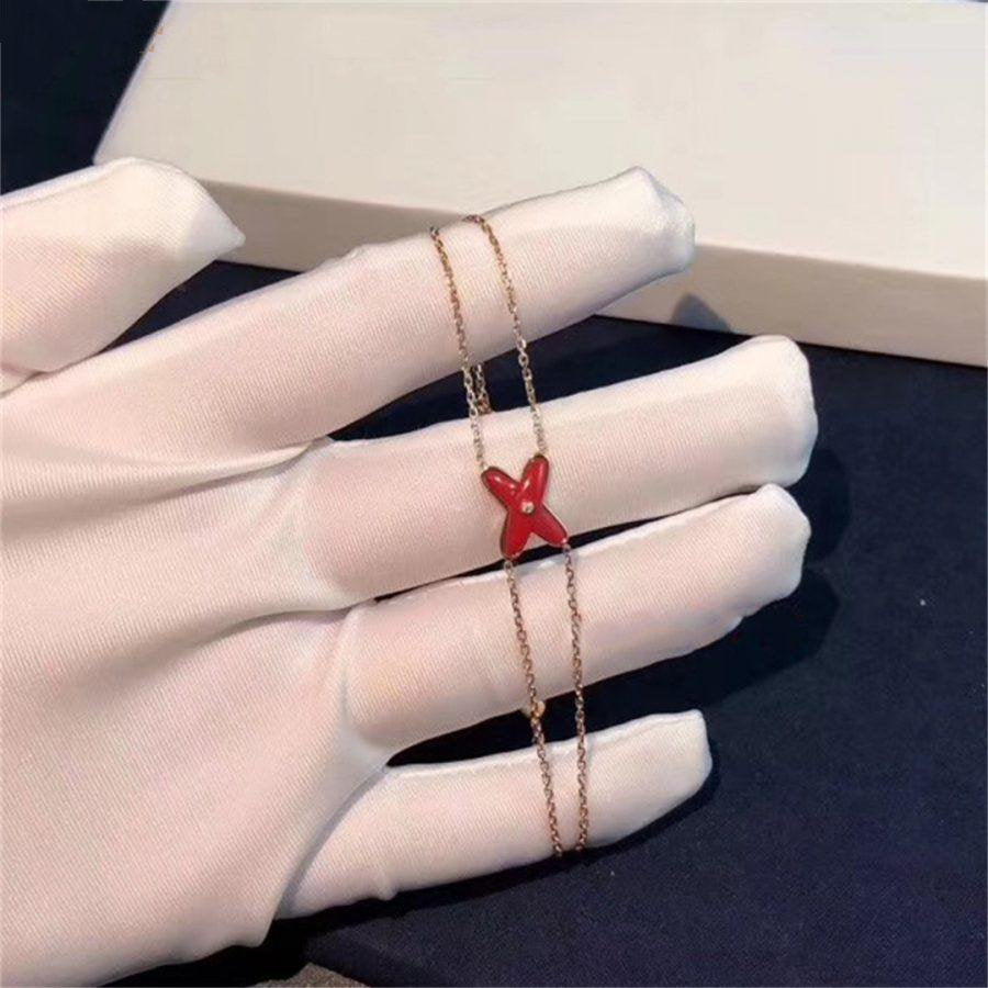 [BloomBling]JEUX BRACELET CARNELIAN PINK GOLD 1 DIAMOND
