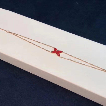 [BloomBling]JEUX BRACELET CARNELIAN PINK GOLD 1 DIAMOND