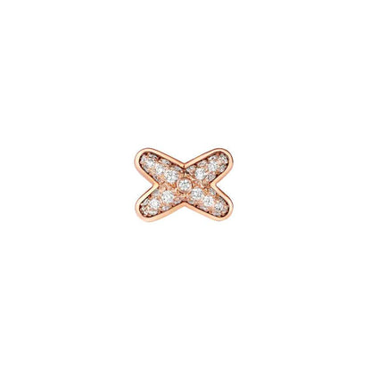 [BloomBling]JEUX DE PINK GOLD DIAMOND EARRINGS