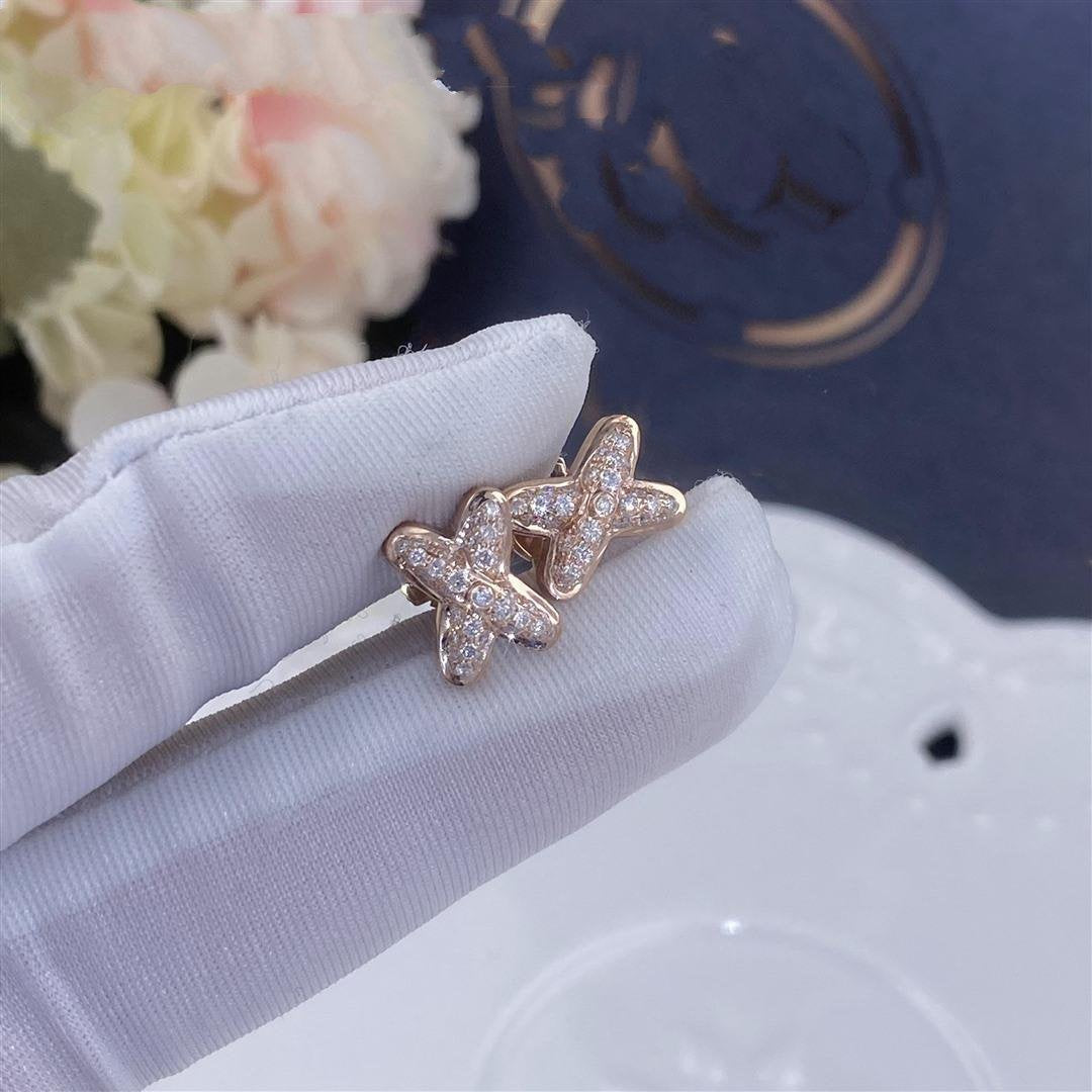 [BloomBling]JEUX DE PINK GOLD DIAMOND EARRINGS