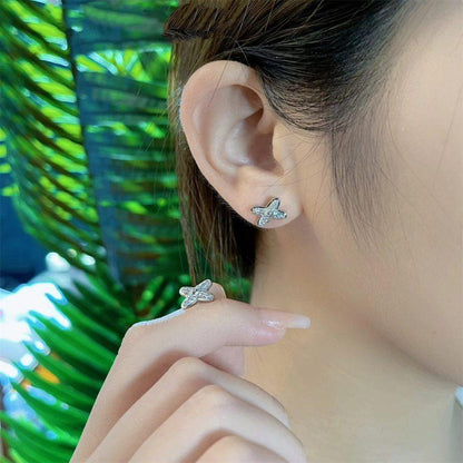 [BloomBling]JEUX DE SILVER DIAMOND EARRINGS